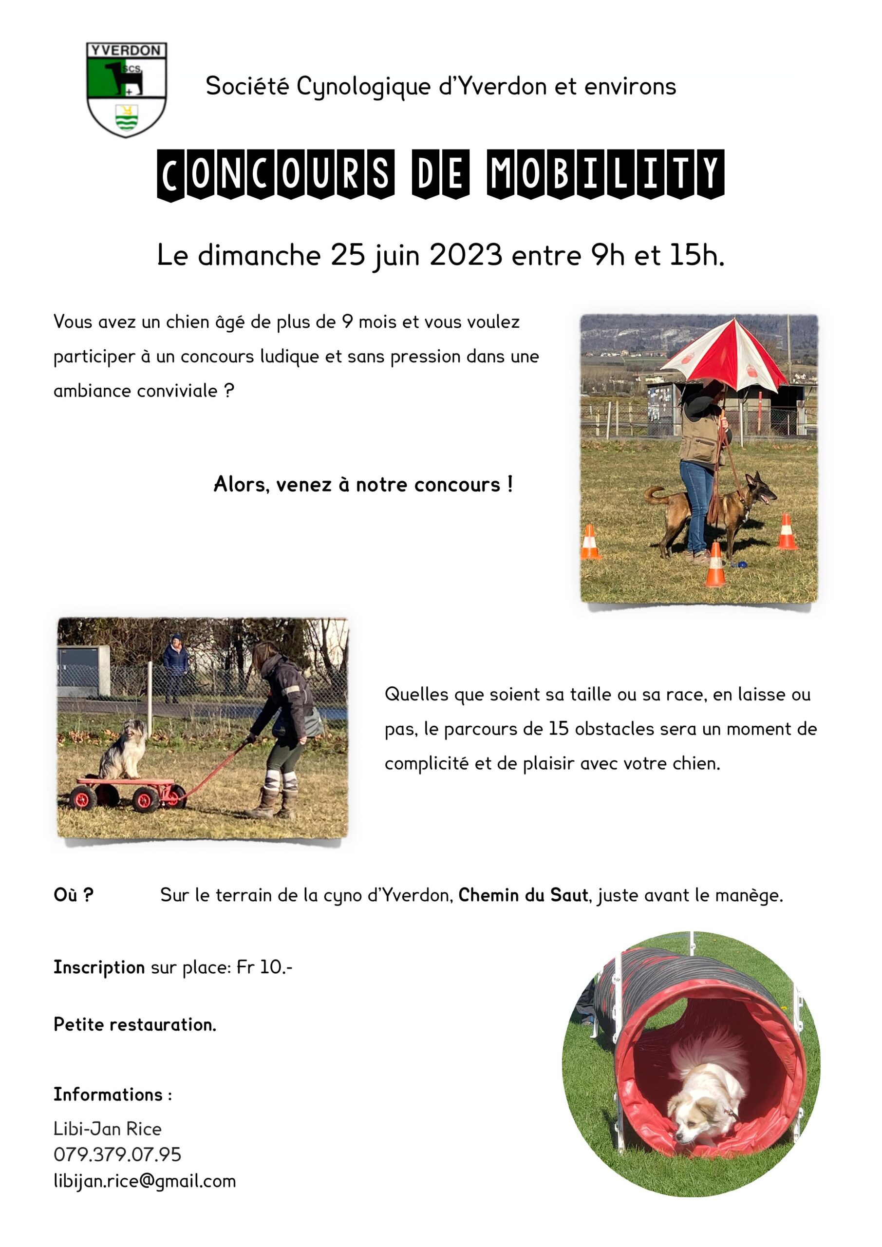 Concours de Mobility - Société Cynologique d'Yverdon et Environs